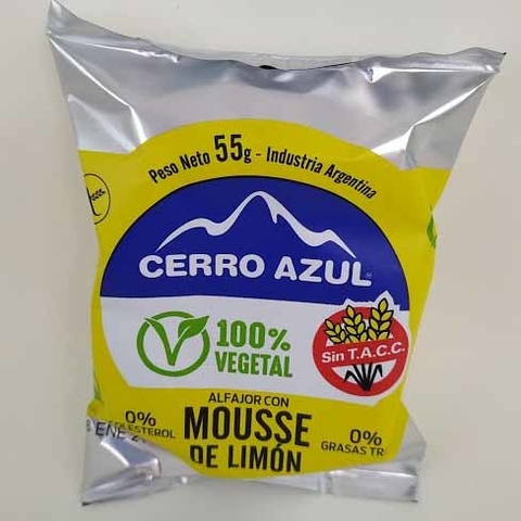 CERRO AZUL Alfajor Limon Sin Leche Huevo