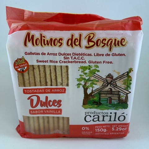 CARILO Galletas De Arroz Dulce X 150 Grs