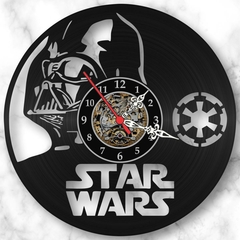 Relógio Parede Darth Vader Nerd Geek Vinil Lp Retrô Vintage - comprar online