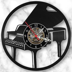 Relógio Parede Piano Cauda Vinil Lp Decoração Retrô Vintage - comprar online
