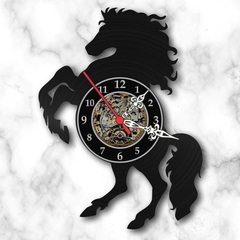 Relógio Parede Cavalo Animais Campo Vinil Lp Decoração Retrô - comprar online