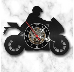 Relógio Parede Moto Esportes Motociclista Motoqueiro Vinil - comprar online