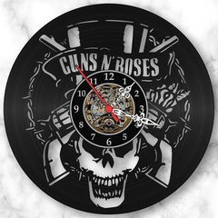 Relógio Parede Guns N Roses Disco Vinil Lp Decoração Vintage - comprar online