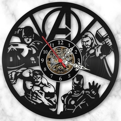 Relógio Parede Vingadores Avengers Marvel Dc Hq Vinil Lp - comprar online