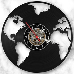 Relógio Parede Globo Terrestre Planeta Terra Geografia Vinil - comprar online