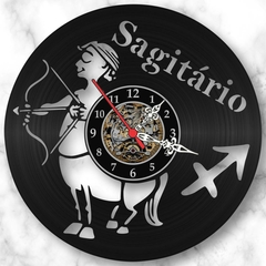 Relógio Parede Sagitário Signos Zodíaco Vinil Lp Decoração - comprar online