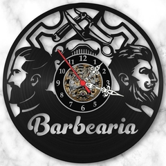 Relógio Parede Barbearia Barber Shop Vinil Decoração Retrô - comprar online