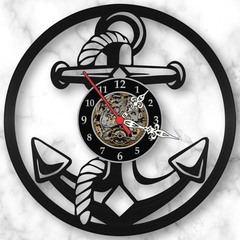 Relógio Parede Âncora Marinha Marujo Vinil Lp Decoração Arte - comprar online