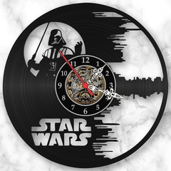 Relógio Parede Star Wars Darth Vader Filmes Series Vinil Lp - comprar online