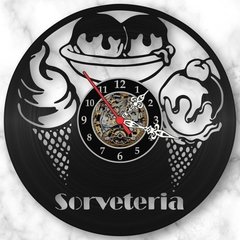 Relógio Parede Sorveteria Vinil Lp Decoração Retrô Arte - comprar online