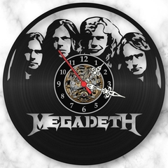 Relógio Parede Megadeth Bandas Rock Vinil Lp Decoração Retrô - comprar online