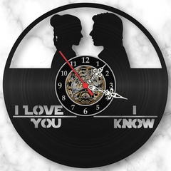Relógio Parede Casal Engraçado I Love You I Know Vinil Lp - comprar online