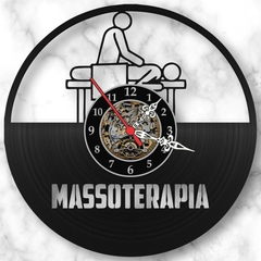 Relógio Parede Massoterapia Profissões Vinil Lp Decoração - comprar online