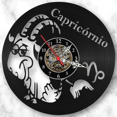 Relógio Parede Capricórnio Signos Zodíaco Vinil Lp Decoração - comprar online
