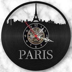 Relógio Parede Paris Cidades Países França Vinil Lp Decor - comprar online