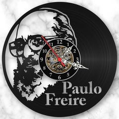 Relógio Parede Paulo Freire Pensadores Nerd Geek Vinil Lp - comprar online