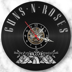Relógio Parede Guns N Roses Bandas Rock Hard Vinil Lp Retrô - comprar online