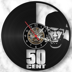 Relógio Parede 50cent Rap Musica Vinil Lp Decoração Retrô - comprar online