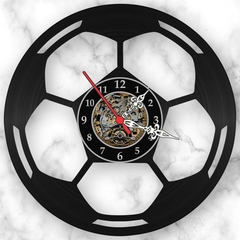 Relógio Parede Bola De Futebol Times Esportes Vinil Lp Retrô - comprar online