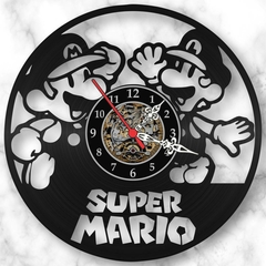 Relógio Super Mario Games Desenhos Tv Nerd Geek Vinil Lp