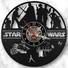 Relógio Parede Star Wars Filmes Series Tv Nerd Geek Vinil Lp