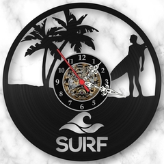 Relógio Parede Surf Prancha Vinil Lp Decoração Retrô Vintage - comprar online