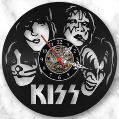 Relógio Parede Kiss Bandas Rock Musica Vinil Lp Decoração - comprar online