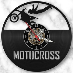 Relógio Parede Motocross Esportes Moto Vinil Lp Decoração - comprar online