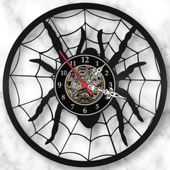 Relógio Parede Aranha Spider Bichos Nerd Geek Vinil Lp Arte - comprar online