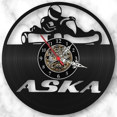 Relógio Parede Aska Kart Esportes Carros Vinil Lp Decoração - comprar online