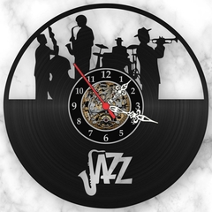Relógio Parede Jazz Big Band Musica Vinil Decoração Retrô - comprar online