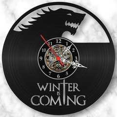 Relógio Game Of Thrones Winter Is Coming Series Tv Vinil Lp - comprar online