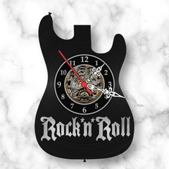 Relógio Parede Guitarra Rock N Roll Musica Vinil Lp Arte