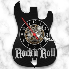 Relógio Parede Guitarra Rock N Roll Musica Vinil Lp Retrô - comprar online