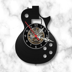 Relógio Parede Guitarra Les Paul Rock Musica Vinil Lp Arte - comprar online