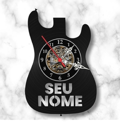 Relógio Parede Personalizado Guitarra Musica Vinil Lp Arte - comprar online