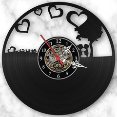 Relógio Parede Casal Apaixonado Disco Vinil Sala Quarto - comprar online