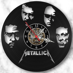 Relógio Parede Metallica Vinil Retro Vintage Rock Musica