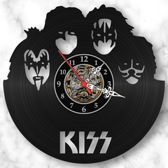 Relogio Vinil Kiss Hard Rock Bandas Vintage Lp Decoração - comprar online