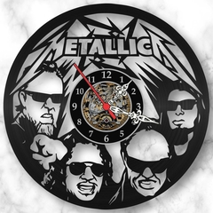Relogio Parede Metallica Bandas Heavy Metal Decoração Vinil - comprar online