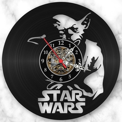Relogio Parede Star Wars Mestre Yoda Cinema Serie Nerd Vinil - comprar online