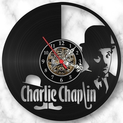 Relogio Parede Chales-chaplin Cinema Mudo Filmes Disco Vinil - comprar online