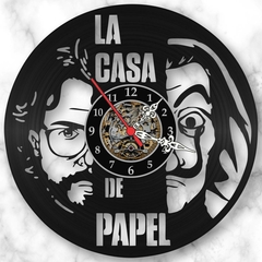 Relógio Parede La Casa Papel Series Tv Netflix Vinil Retrô - comprar online