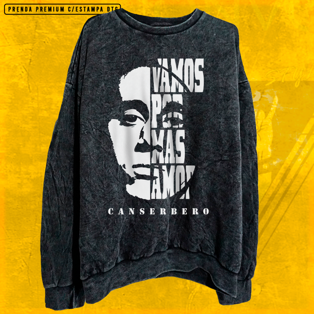 Buzo Overszed Unisex Nevado Canserbero VAMOS POR MAS AMOR
