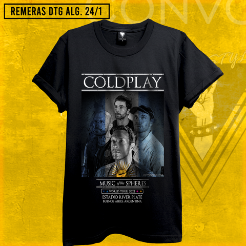 Remera COLDPLAY WORLD TOUR ARGENTINA 2022