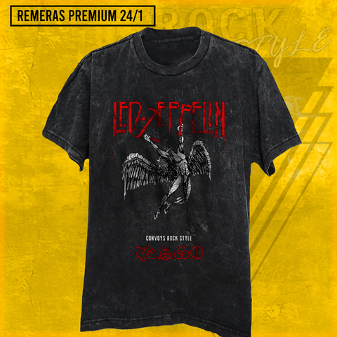 Remera LED ZEPPELIN DESTRUIDO c/rojo