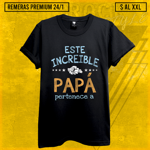 Remera PAPA MIO (Personalizar nombre)