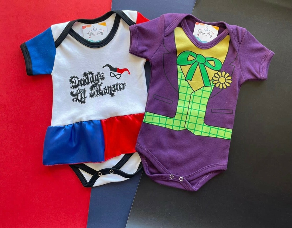 Body Bebê Roupa Infantil Criança mini ARLEQUINA coringa