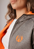 Campera Gris Claro-Naranja Iron - comprar online