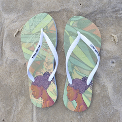 saída de praia + chinelo feminino Raio de Sol